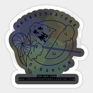 greasebusters color workshirt Sticker
